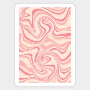 Retro Liquid Swirl Abstract Pattern. Hippie trippy swirl 70s. Sticker